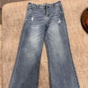 KanCan Distressed Blue Flare Jeans